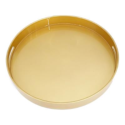 Bandeja Adely Decor Plástico Dourada 38cm