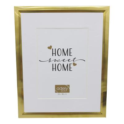 Porta Retrato 15x20cm Inox Dourado Escovado Adely Decor