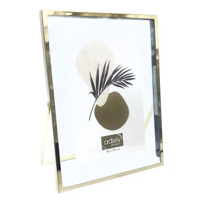 Porta Retrato Inox 15x20cm Dourado Adely Decor