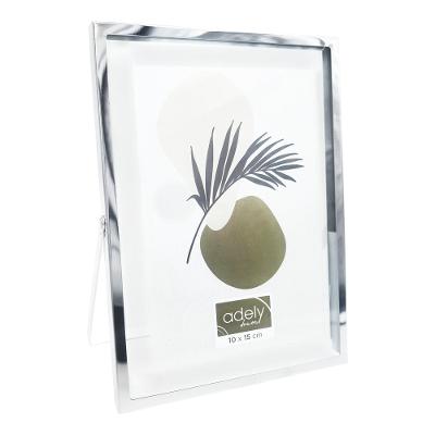 Porta Retrato Inox 13x18cm Prata Adely Decor