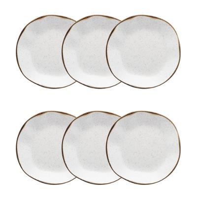 Jogo de 6 Pratos Fundos 22,5cm Oxford Ryo Maresia