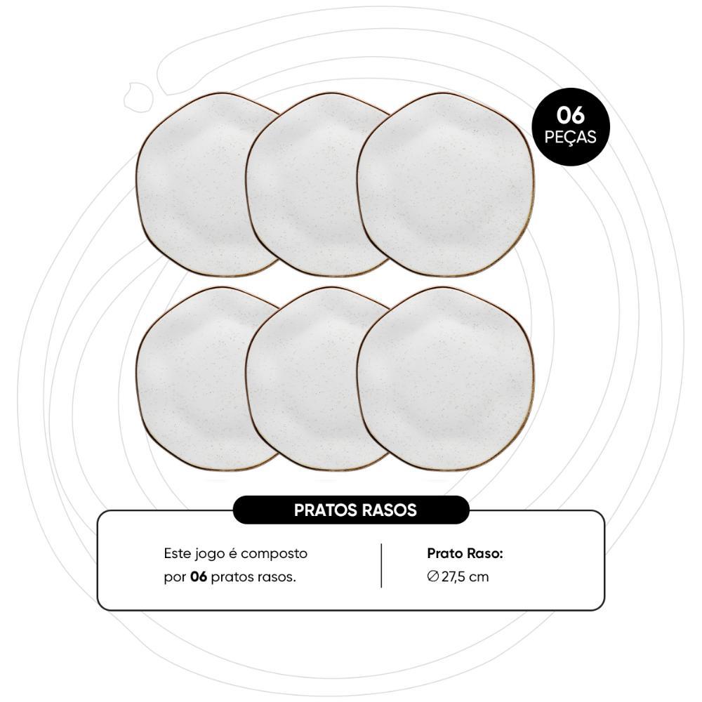 Jogo de 6 Pratos Rasos 27,5cm Oxford Ryo Maresia - 3