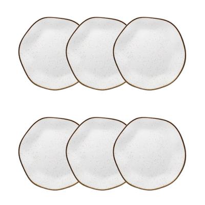 Jogo de 6 Pratos Sobremesa 21,5cm Oxford Ryo Maresia