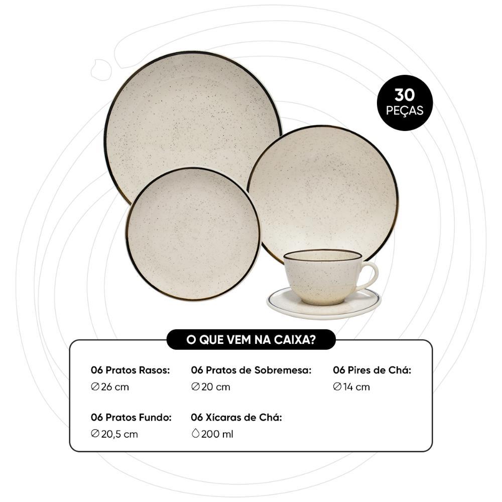 Aparelho De Jantar E Chá 30 Peças Oxford Unni Brisa - 6