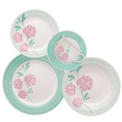 Aparelho de Jantar e Chá 30 Pçs Biona Donna Bloom