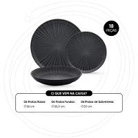 Aparelho de Jantar 18 Peças Oxford Flat Ônix - 3