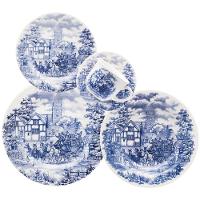 Aparelho Jantar e Chá 30 Pçs Biona Donna Cena Inglesa - 1