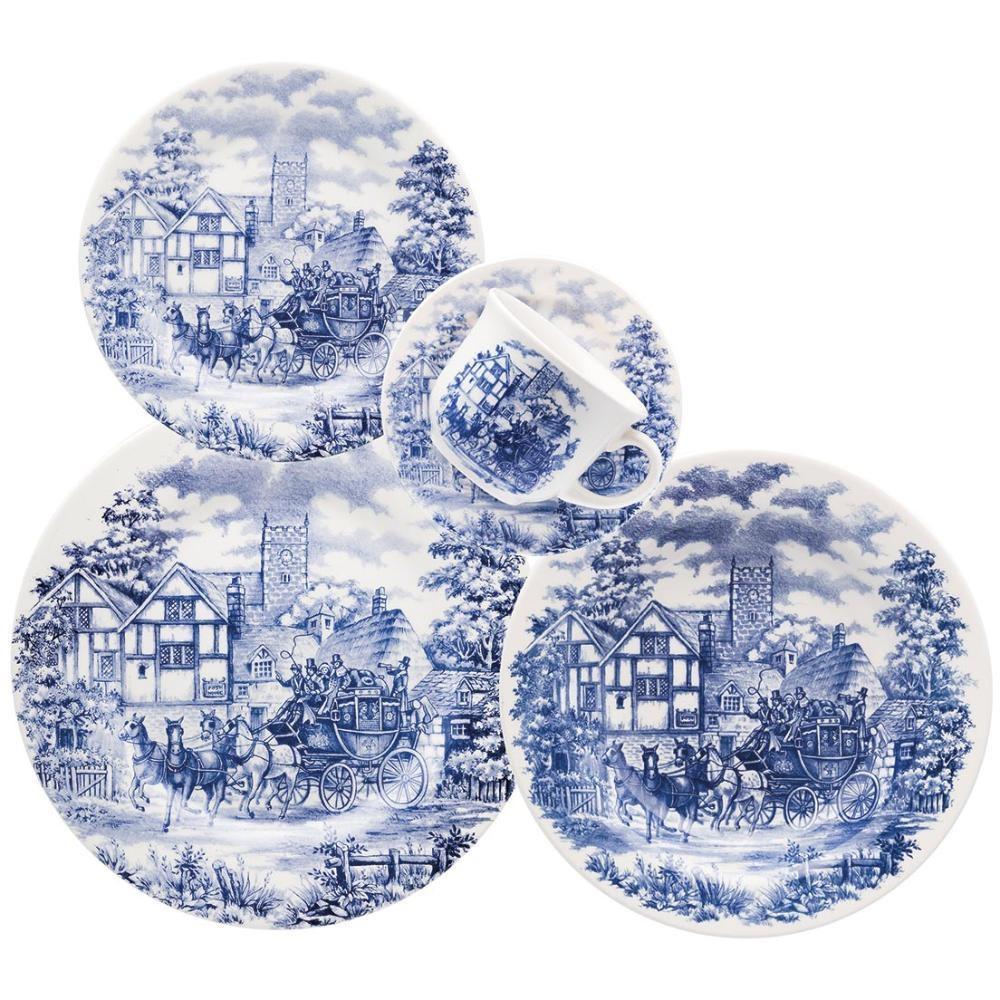 Aparelho de Jantar e Chá 40 Peças Donna Cena Inglesa - 1