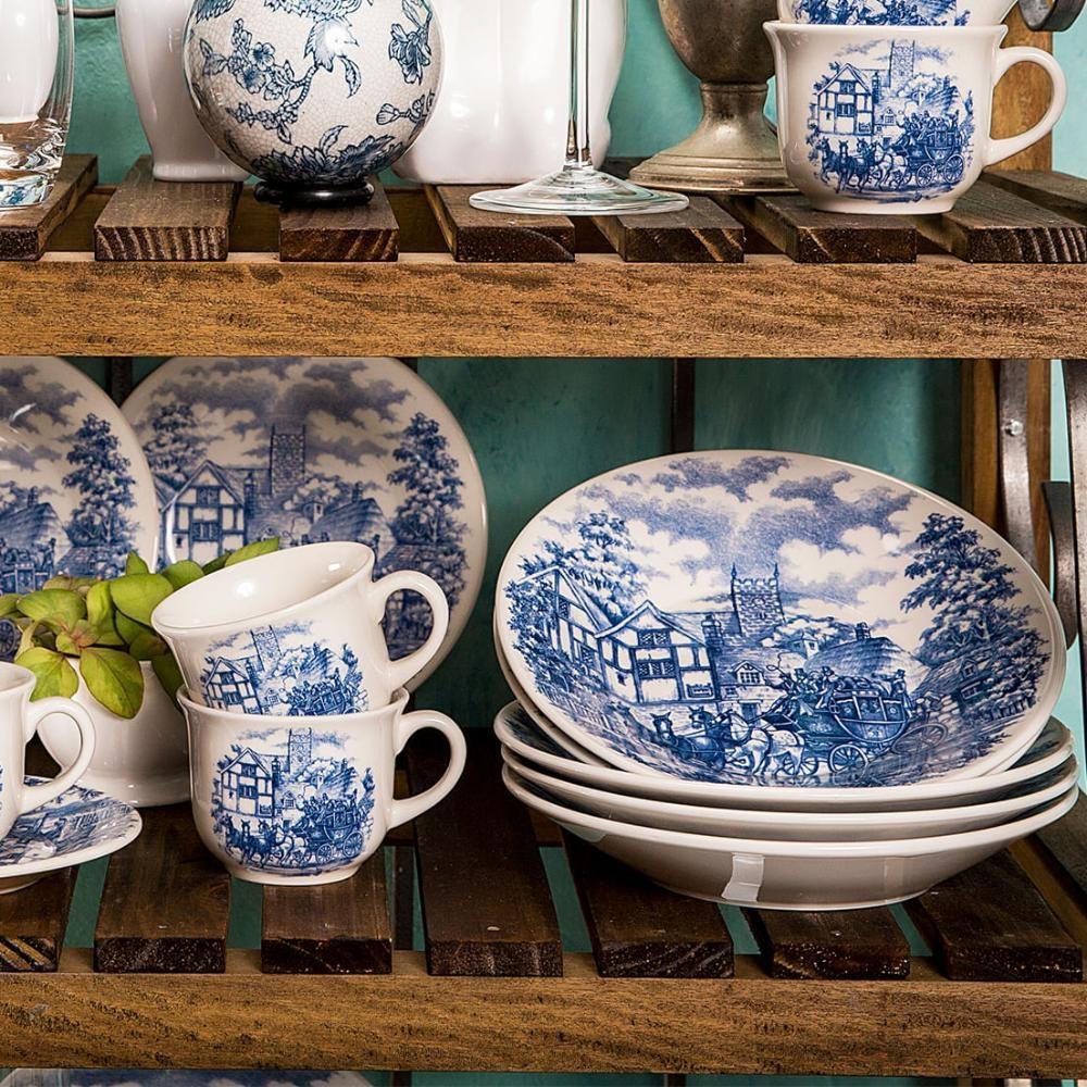 Aparelho de Jantar e Chá 40 Peças Donna Cena Inglesa - 2