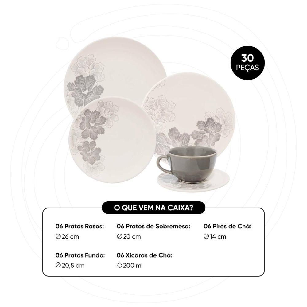 Aparelho de Jantar e Chá 30 Peças Oxford Unni Balance - 8