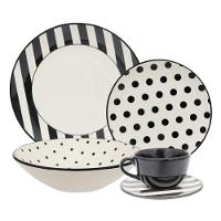 Aparelho de Jantar e Chá 40 Peças Oxford Stripes And Dots - Conjunto - 2
