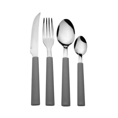 Faqueiro Com 16 Peças Cinza Neutro