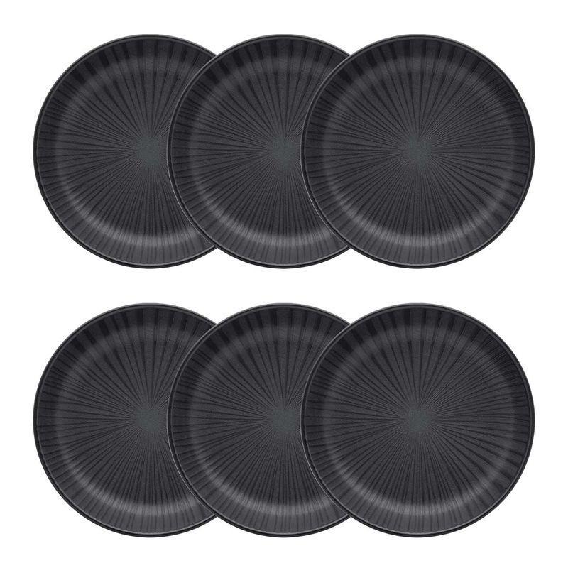 Jogo de 6 Pratos Fundos 20,5 Cm Oxford Flat Ônix - 1