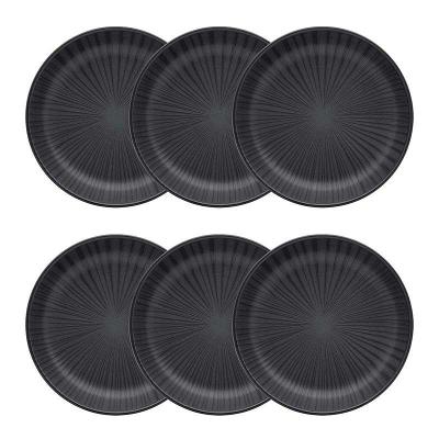 Jogo de 6 Pratos Fundos 20,5 Cm Oxford Flat Ônix