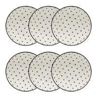 Jogo de 6 Pratos Fundos 20,5 Cm Oxford Unni Stripes And Dots - 1