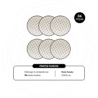 Jogo de 6 Pratos Fundos 20,5 Cm Oxford Unni Stripes And Dots - 5