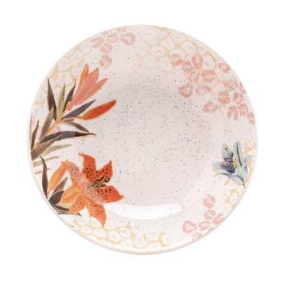 Jogo De 6 Pratos Fundos 20,5 Cm Oxford Unni Buque Tropical