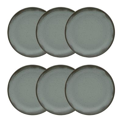 Jogo de 6 Pratos Fundos 20,5 Cm Oxford Flat Pacífico