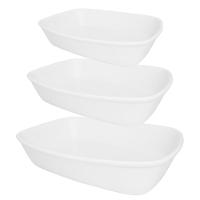 Jogo De 3 Refratárias Bake Branca Oxford - 1