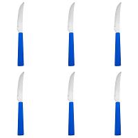 Jogo De 6 Facas De Carne Azul Royal - 2
