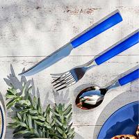 Jogo De 6 Facas De Carne Azul Royal - 3