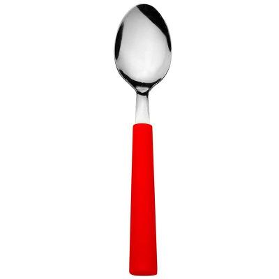 Jogo De 6 Colheres De Mesa Vermelho Intenso