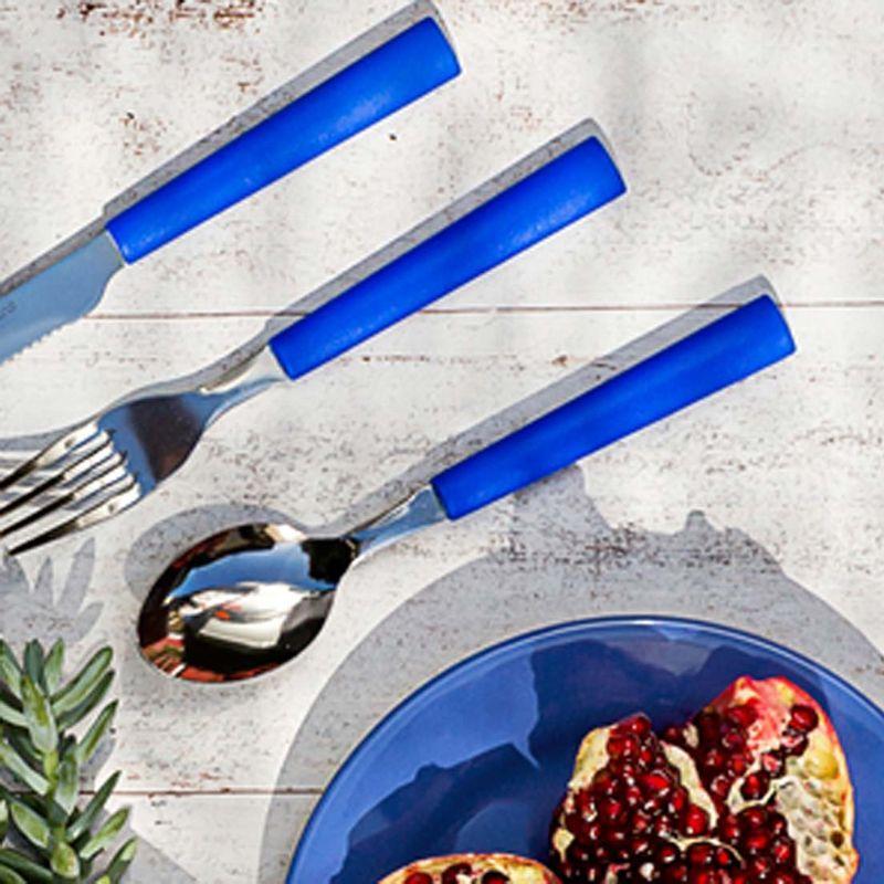 Jogo De 6 Colheres De Mesa Azul Royal - 3