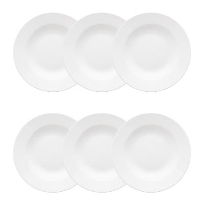 Jogo de 6 Pratos Fundos 23,5cm Oxford Flamingo White