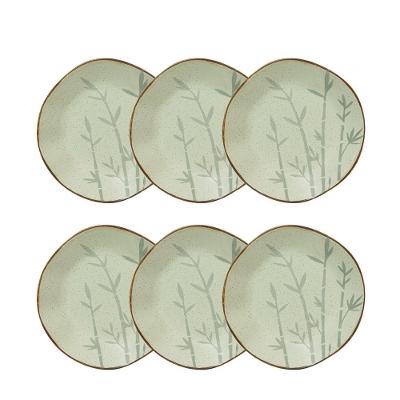 Jogo de 6 Pratos Fundos 22,5cm Oxford Ryo Bambu