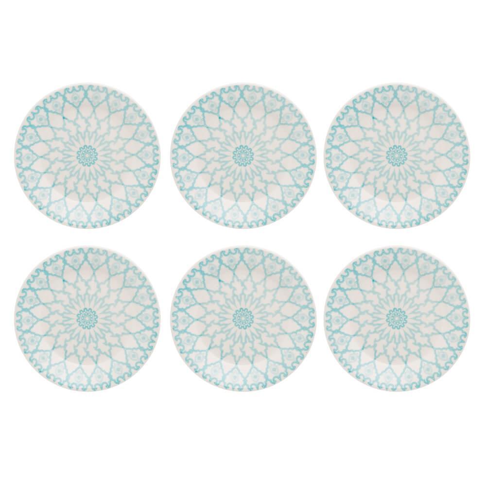 Jogo de 6 Pratos Sobremesa 18cm Biona Donna Mandala - 2