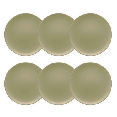 Jogo de 6 Pratos Sobremesa 18,5Cm Oxford Unni Oliva
