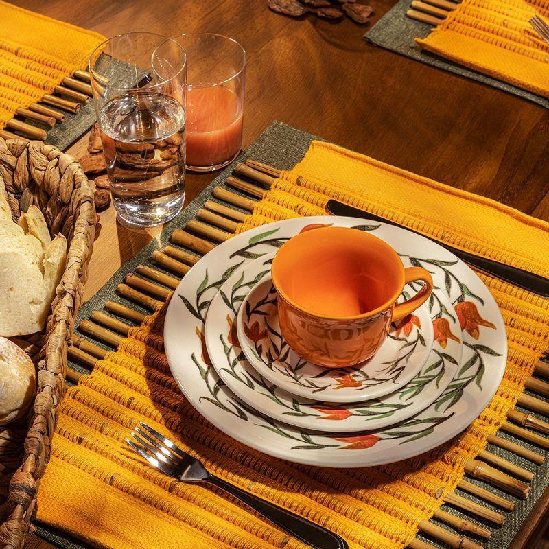 Jogo De 6 Pratos Sobremesa 18 Cm Donna Lírios - 3