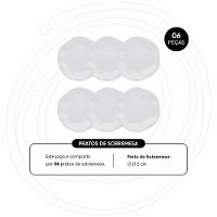 Jogo de 6 Pratos Sobremesa 21,5m Oxford Ryo White - 3