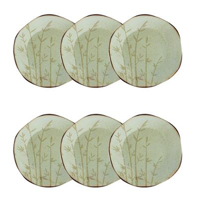 Jogo de 6 Pratos Sobremesa 21,5cm Oxford Ryo Bambu