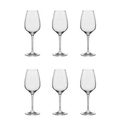 Jogo de 6 Taças de Cristal Vinho/Água 340ml Slim Classic