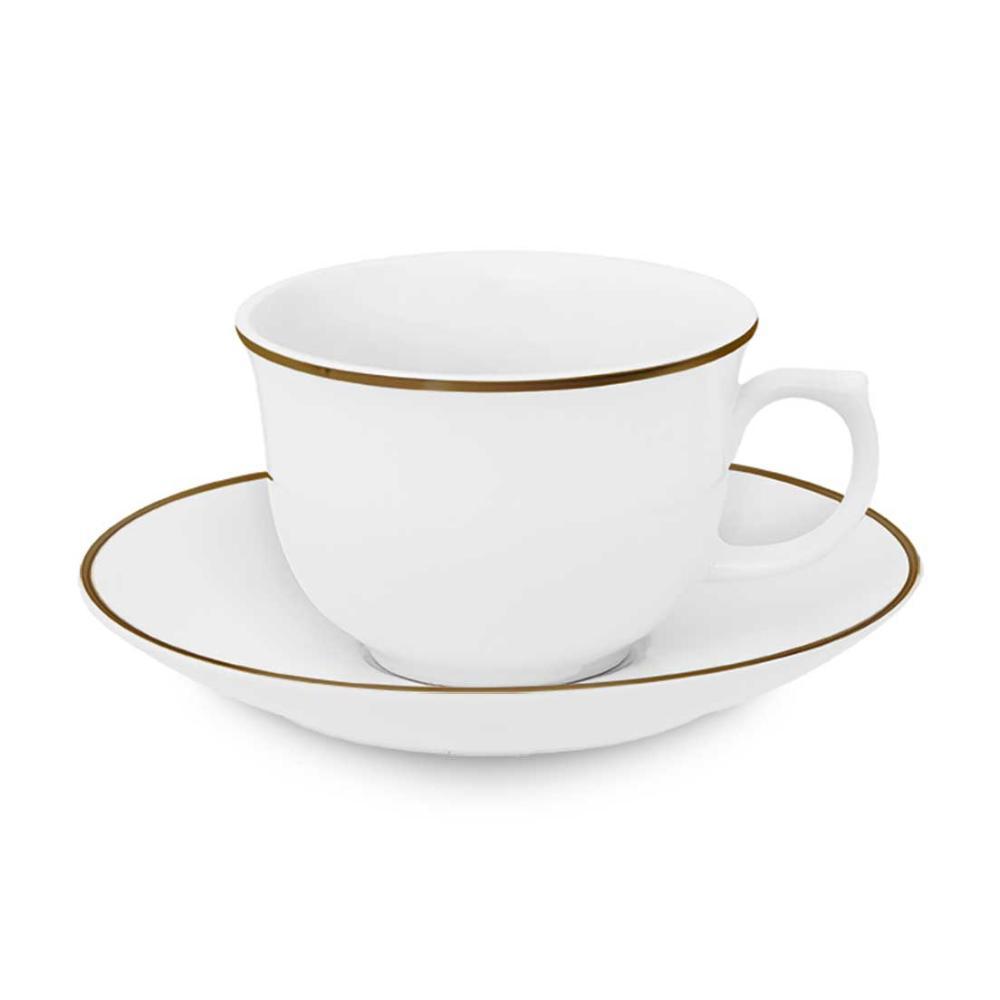 Jogo de 6 Xícaras Grandes 240ml com Pires Flamingo Sofia - 1