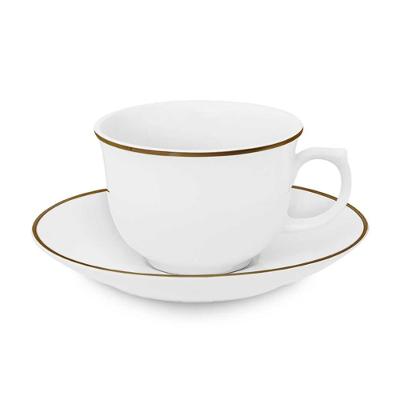 Jogo de 6 Xícaras Grandes 240ml com Pires Flamingo Sofia