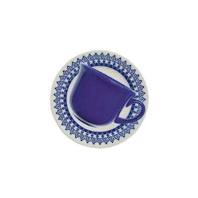 Jogo de 6 Xícaras Grandes 200ml Com Pires Biona Donna Grécia