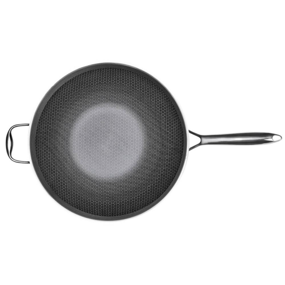 Panela Wok em aço Inox 34 cm 5,9L Oxford Hive - 3