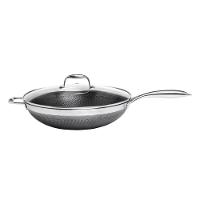 Panela Wok em aço Inox 34 cm 5,9L Oxford Hive - 1
