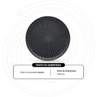 Prato Sobremesa 20 Cm Oxford Flat Ônix - 3