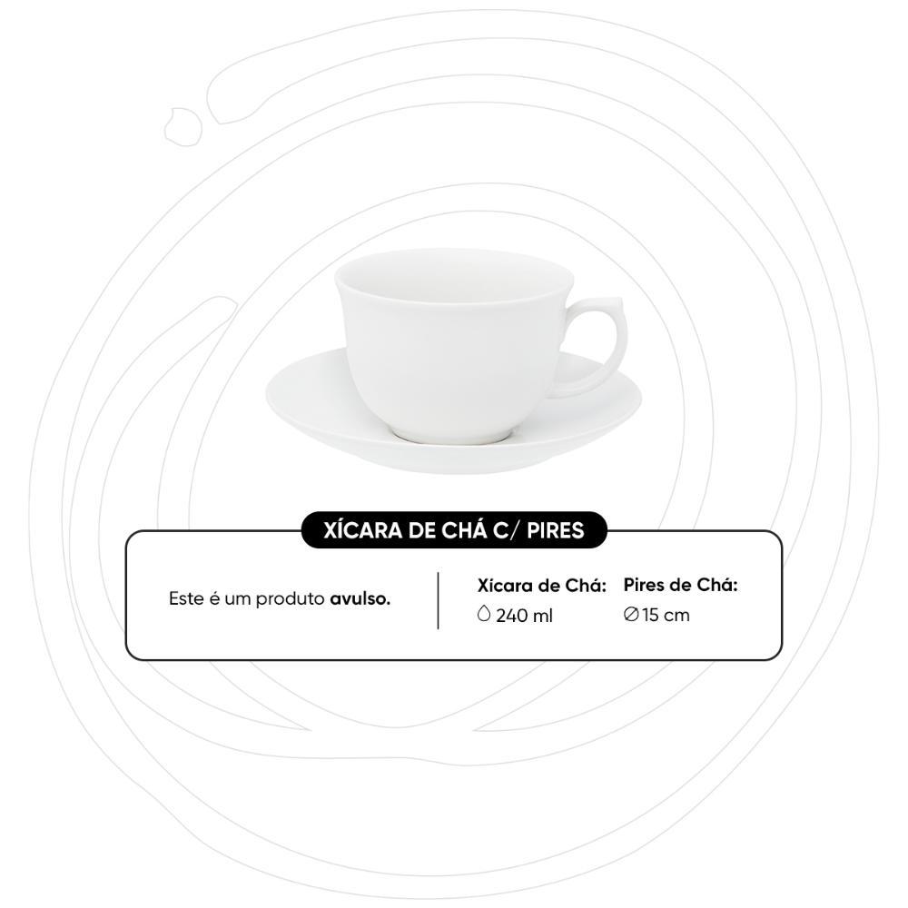 Xícara Grande 240ml Com Pires Oxford Flamingo White - 2