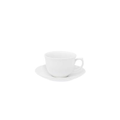 Xícara Grande 240ml Com Pires Oxford Flamingo White