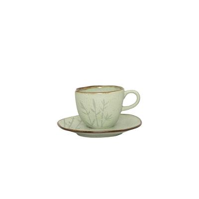 Xícara Grande 220ml Com Pires Oxford Ryo Bambu