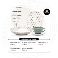 Aparelho de Jantar e Chá 20 Peças Oxford Flat Samambaia - 2