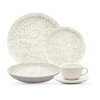 Aparelho de Jantar e Chá 30 Peças Oxford Flat Chuvisco - 1