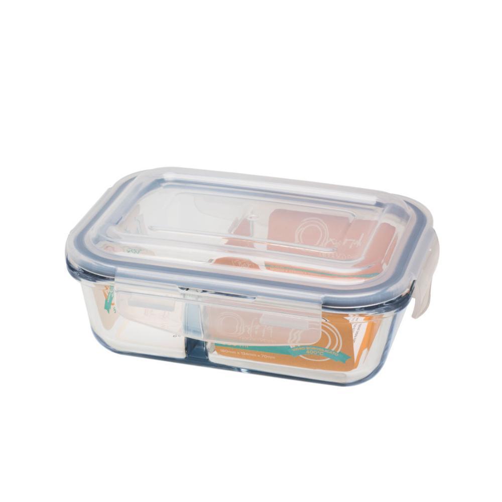 Pote Hermético De Vidro Retangular Com Divisórias 580 ML - Oxford - 1