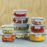 Pote Hermético De Vidro Retangular Com Divisórias 580 ML - Oxford - 2