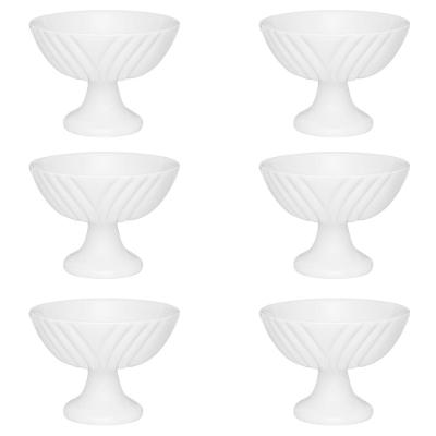 Jogo com 6 Taças de Sobremesa Oxford Soleil White