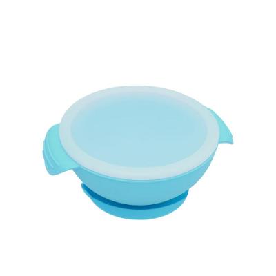 Tigela De Silicone Com Base De Sucção E Tampa Blue - Oxford